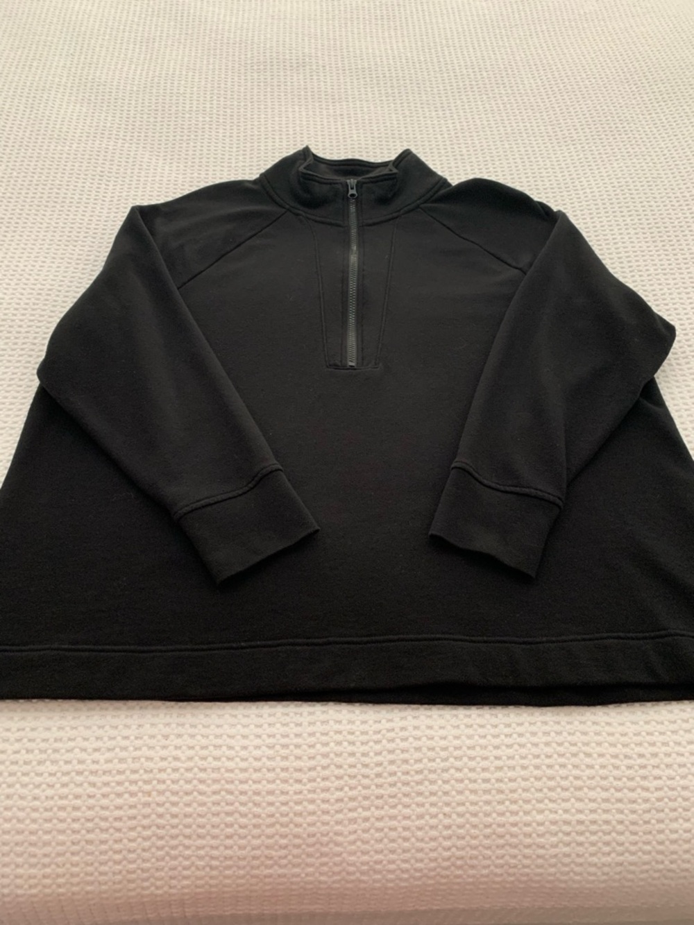 Terra & Sky Sweatshirt Black 1/2 Zip Size 1X - Picture 8 of 11